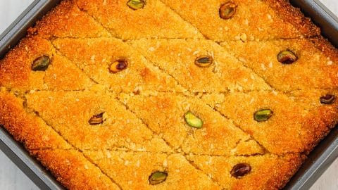 Arabic Basbousa Cake with Coconut – Cookin' with Mima